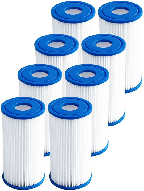 DAYEAR Eisbadfilter 8er-Pack Kaltwasser-Tauchfilter 20 Mikron gefalteter Sedimentfilter in Weiß B/T/H: 12,7 x 6,35 cm - Bild 1