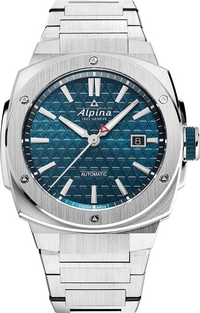 Alpina Automatik Herrenuhr, Edelstahl, Blau, 41 mm, 20 ATM - Bild 1