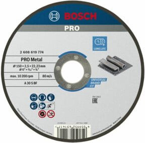 Bosch Trennscheibe Standard für Metall, Durchmesser: 150 mm, Grau - Bild 1