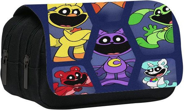 Doppellagiges Federmäppchen Lachende Critters von Fancy Style Studio in Multicolour, Breite: 22 cm - Bild 1