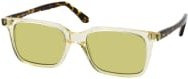 L.G.R Suez 49C Sonnenbrille, Quadratisch, Vollrand, Kunststoff, Unisex, beige green transparent - Bild 1