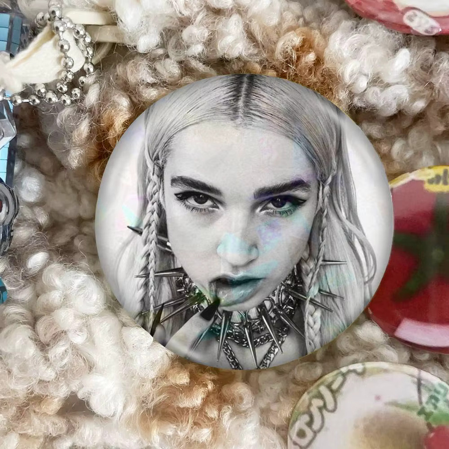 Singer Poppy Snap-in Pins, Cartoon-Figur, rund, Broschen - Bild 4