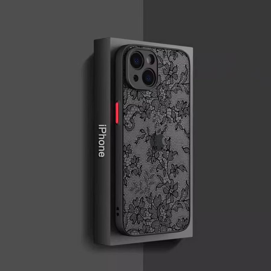 Potdemiel Handyhülle für iPhone 11 12 13 14 Pro Max und XS XR X Plus in Transparent und Schwarz mit mattem Design - Bild 1