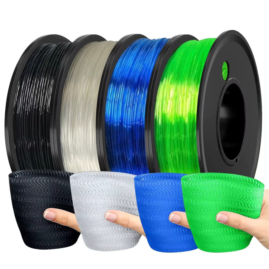 3D Maliang TPU Filament Basic 1,75 mm Transparentes Regenbogen Farbwechsel Blau Grün 200 g - Bild 4