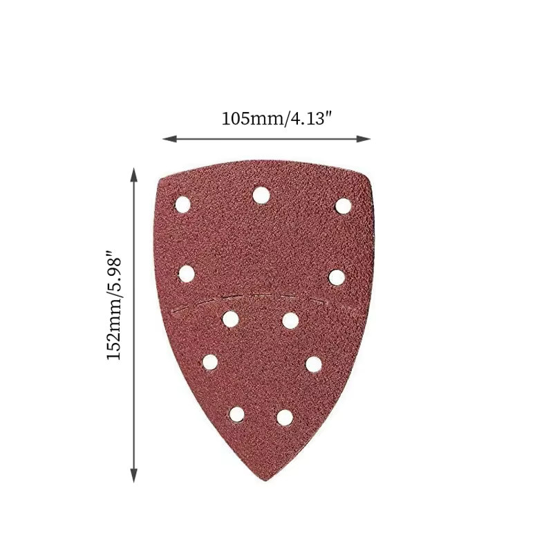 BYRNETOOLS Dreieckiges Schleifpapier mit 11 Löchern für Detail-Schleifer, Körnung 40-240 - Bild 2