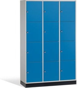 C+P Schließfachschrank Intro mit 12 Fächern, Front Lichtblau, Korpus Lichtgrau, H x B x T: 195 x 122 x 50 cm - Bild 1