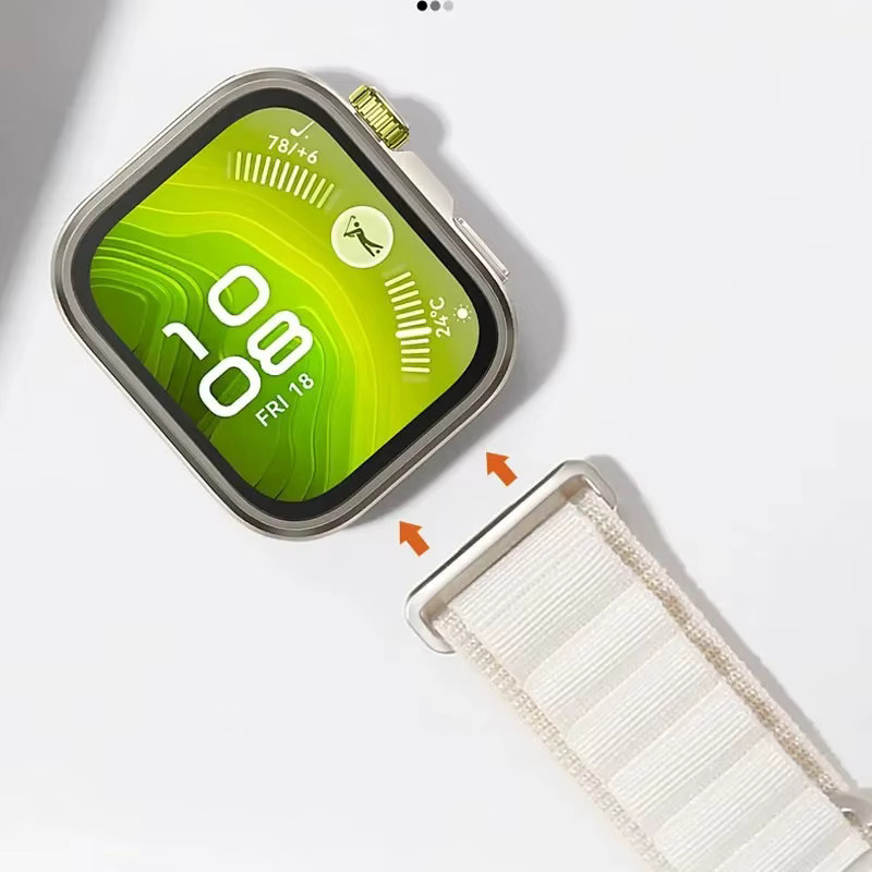 Huawei Uhrenarmband Alpine Loop Nylon, Weiß, Huawei Watch Fit 4/3/4 Pro - Bild 2