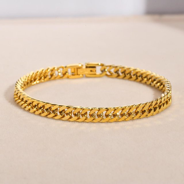 Myfresty Gliederkettenarmband, Edelstahl, Gold, Damen - Bild 1