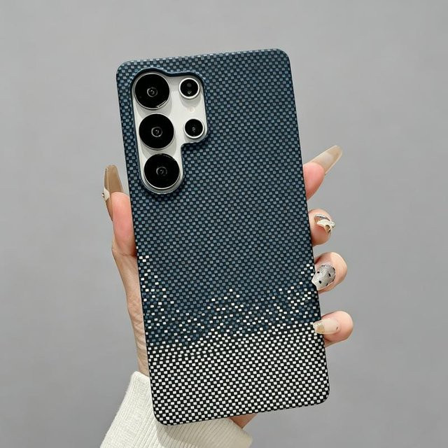 Ultra dünne magnetische Carbon Hülle für Samsung Galaxy S26 S25 S24 S23 S22 Plus Ultra FE in Blau - Bild 1