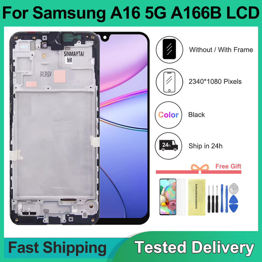 Samsung AMOLED Display Ersatz mit Touchscreen für Galaxy A16 4G/5G in Schwarz (Kompatibel mit A16 A165F A165M A166B A166P A166E) - Bild 3