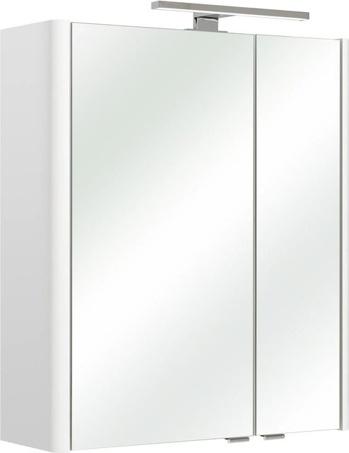 Pelipal Spiegelschrank Weiß Hochglanz mit Scharniertüren für dein Badezimmer Breite: 60 cm, Höhe: 70 cm - Bild 1