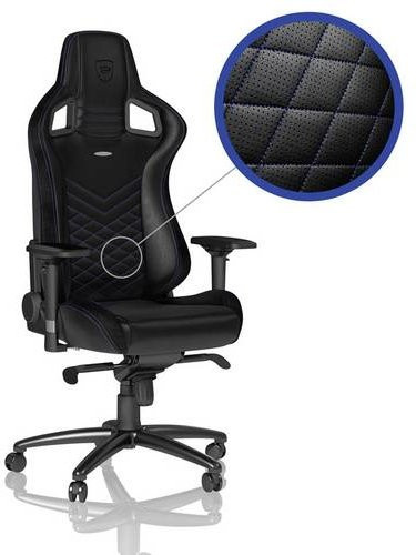 Noblechairs EPIC Gaming-Stuhl aus Kunstleder in Schwarz und Blau - Bild 1