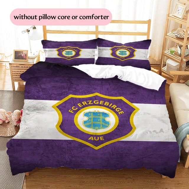 DayByDayLove Bettwäsche-Set FC Erzgebirge Aue Muster in Lila, bestehend aus 1 Bettbezug und 2 Kissenbezügen, B/H: 200 x 220 cm - Bild 1
