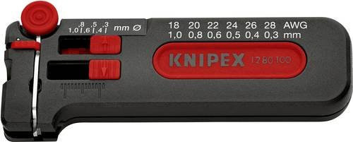Knipex Mini-Abisolierwerkzeug Drahtabisolierer Schwarz 100 mm - Bild 1