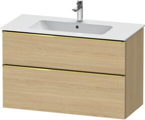 Duravit Waschtischunterschrank D-Neo Beige Glänzend Wandmontage mit 1 Tür und 1 Auszug B/T/H: 101 x 46,2 x 62,5 cm - Bild 1