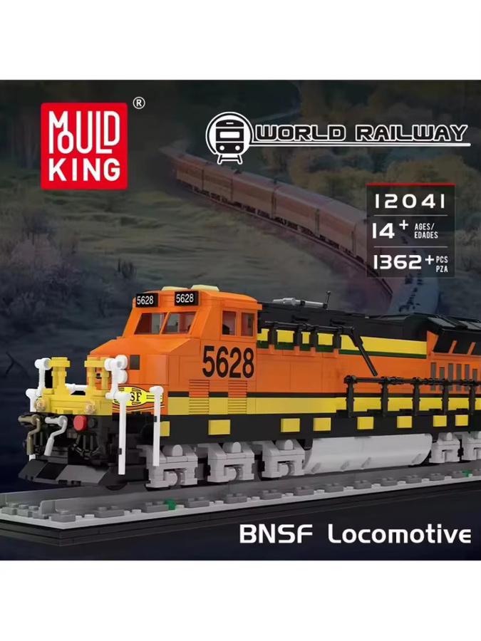 Mould King 12041 MOC BNSF Lokomotive, Baustein-Set, ab 14 Jahren - Bild 4
