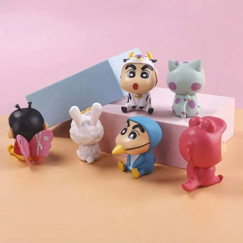 Bandai Xiaoxin Blind Box Set: 6 Stück niedliche Anime-Cartoon-Figuren als mehrfarbige Kunststoff-Dekoration und Überraschungsgeschenk - Bild 1