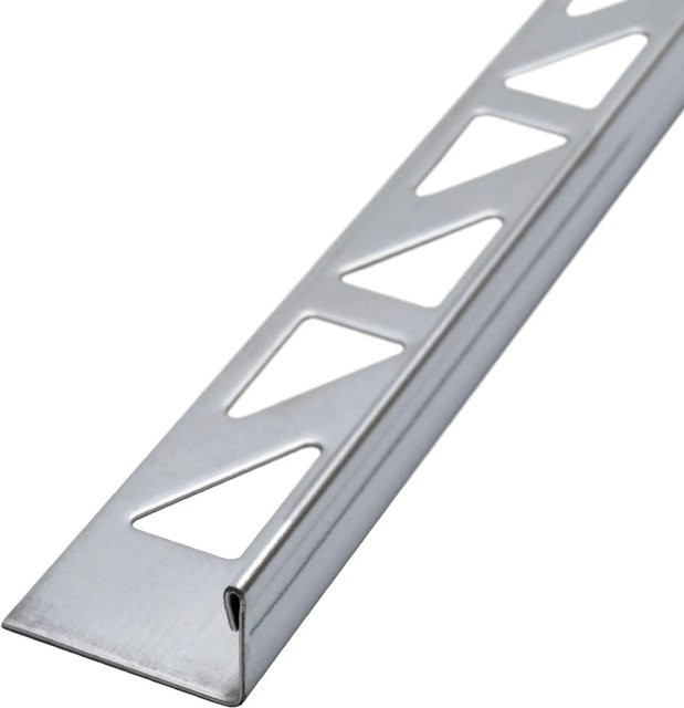 Dalsys Fliesenschiene L-Profil aus Edelstahl in Silber, poliert, Länge: 250 cm, Höhe: 0,8 cm - Bild 1