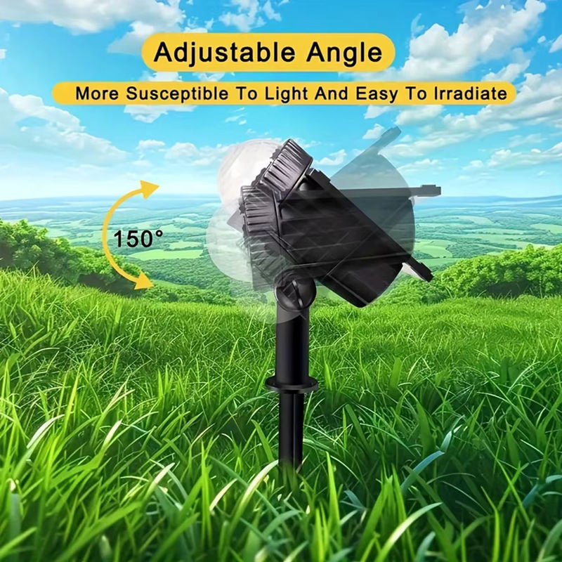 UMEXUS RGB Solar-LED-Spotlights in Schwarz, verstellbare wasserdichte Außenbeleuchtung für Garten, Terrasse und Gehweg - Bild 4