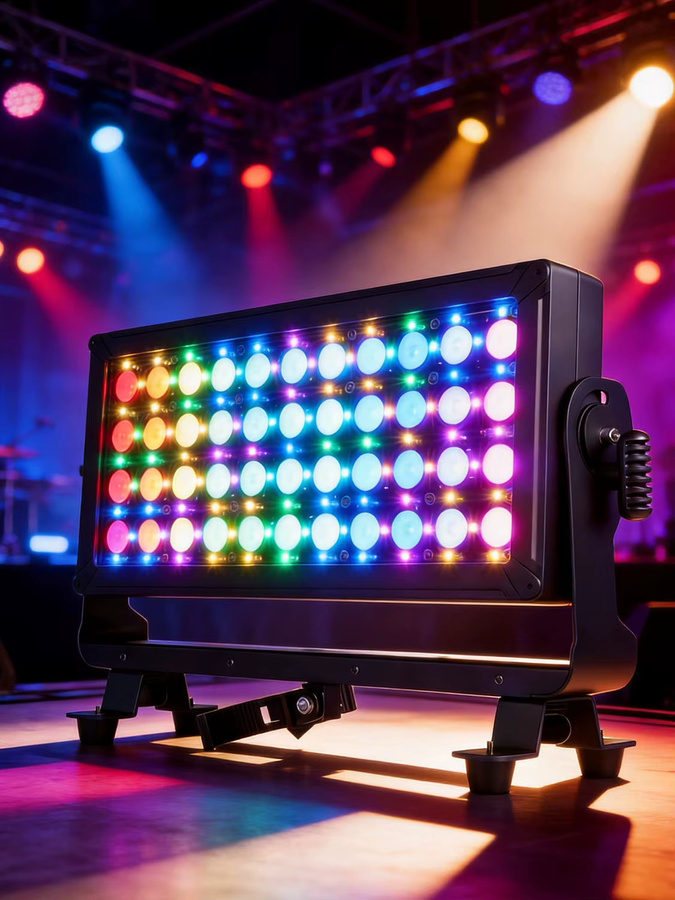 Professionelle LED Outdoor Wash Lights RGBW Pixel DMX512 mit 44x10W, IP65 wetterfest, Schwarz, B/T/H: 33,0 x 33,0 x 5,0 cm - Bild 7