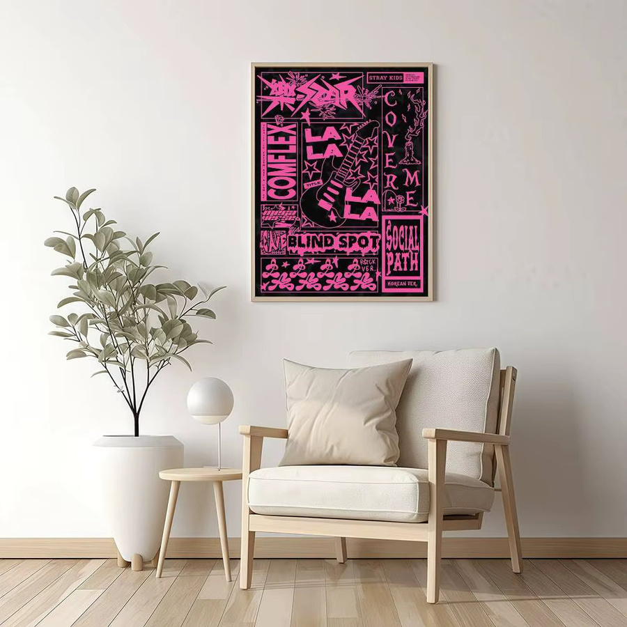 Selbstklebendes Kpop Anime Poster Stray Kids 5-STAR Kunstwerk in Mehrfarbig für deine Kawaii Raumdekoration - Bild 2