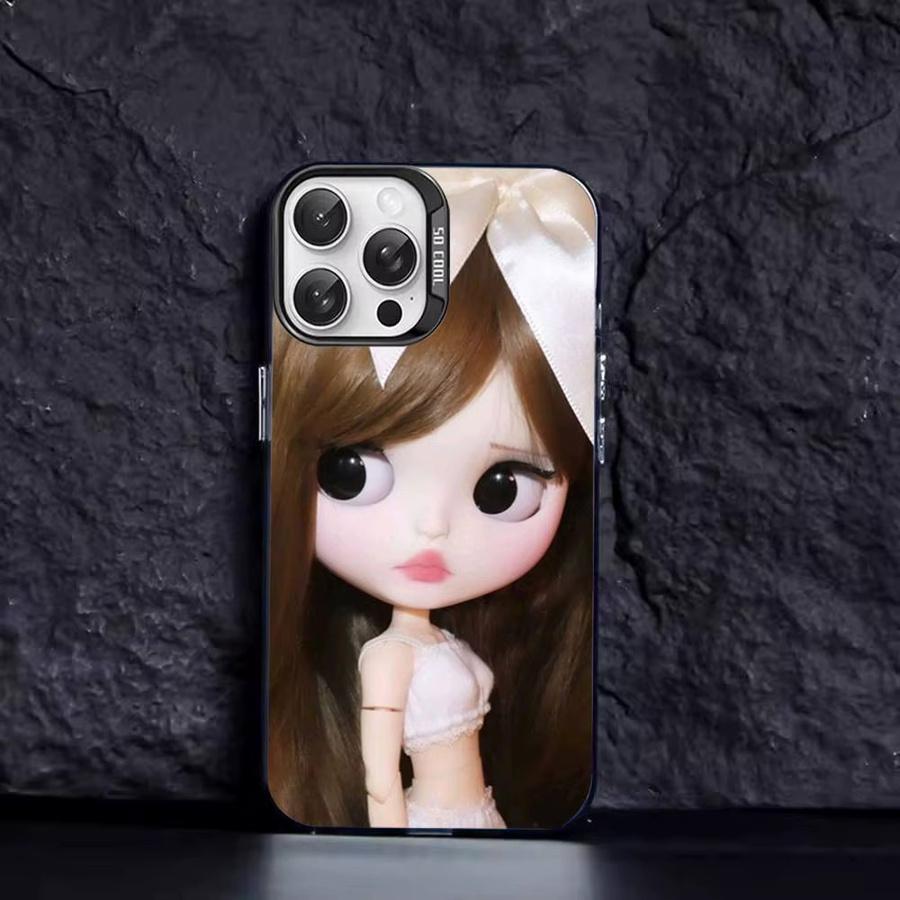 Bl-ytheS Stoßfeste iPhone Hülle mit süßem Puppen-Modedesign, Matt, Multicolor, passend für iPhone 11 bis iPhone 17 Pro Max - Bild 4