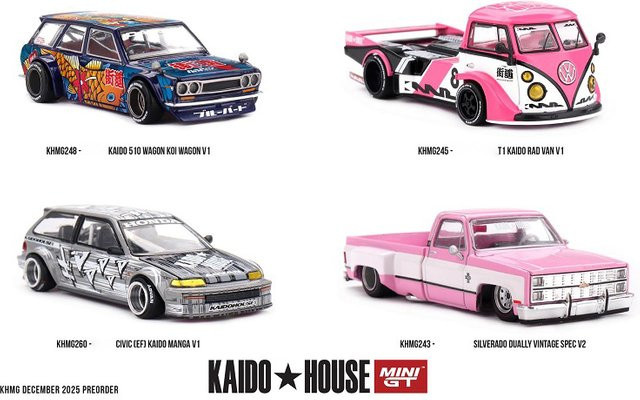 Mini GT Kaido House Silverado T1 510 Wagon Civic, Modellauto, 1:64 - Bild 1