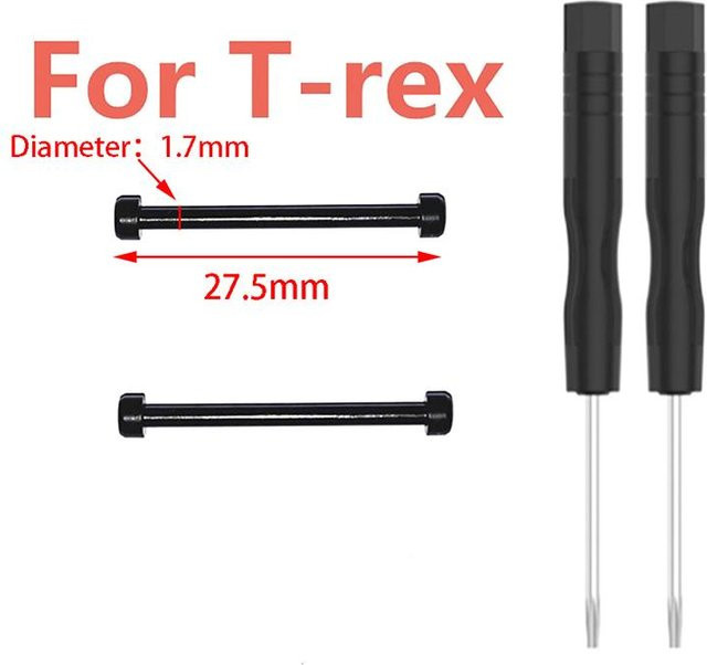 Rich Me Uhrenzubehör Adapter Pin, Edelstahl, schwarz, 27.5x1.7mm, Xiaomi Amazfit T-Rex/T-Rex 2 - Bild 1