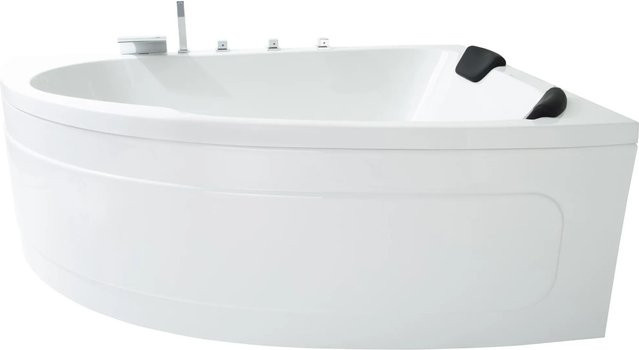 Basera Eck-Badewanne Guam Rechts für 2 Personen in Hochglanz Weiß, B/T: 180 x 130 cm - Bild 1