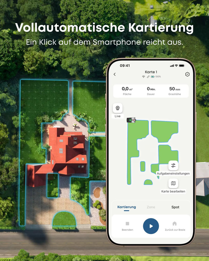 eufy Mähroboter E18 mit Smart-Navigation, Auto-Mapping und Hinderniserkennung - Bild 5