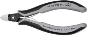 Knipex ESD Präzisions-Elektronik-Seitenschneider brüniert grau 125 mm - Bild 1