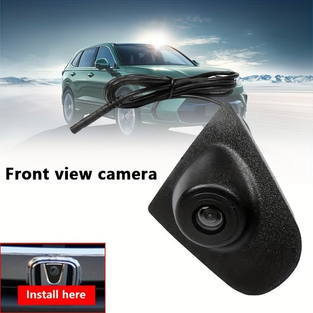 QueenDer Weitwinkel-Vorderansichtskamera für Honda CRV Accord Fit City Civic Odyssey Spirior U-RV X-RV in Schwarz - Bild 1