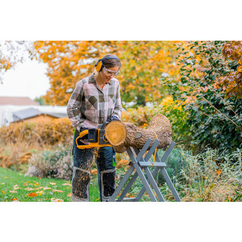 Stiga Akku-Kettensäge CS 300e Set in Gelb mit 20 V, 30 cm Schwertlänge, inklusive 2 Akkus und Ladegerät - Bild 4