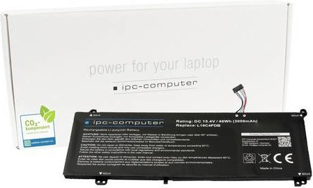 IPC-Computer Notebook-Akku L19C4PDB in Schwarz mit 3000 mAh und 15.40V - Bild 1
