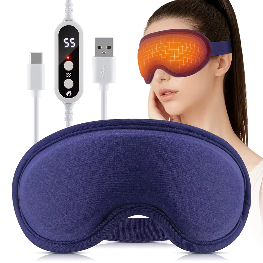 DeMoce Elektrische Dampf-Augenmaske, 3D-Vibrationsmassage, Unisex - Bild 4