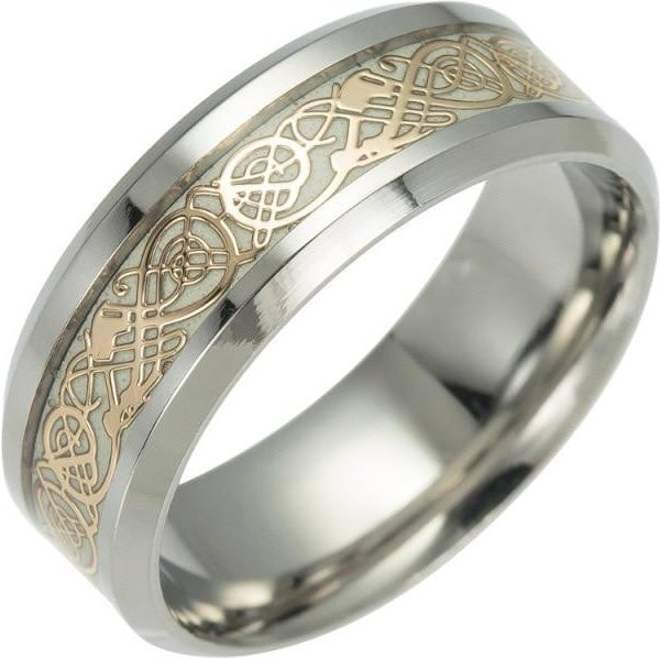KaiTingu Jewelry Ring Edelstahl, Gold, Unisex - Bild 1