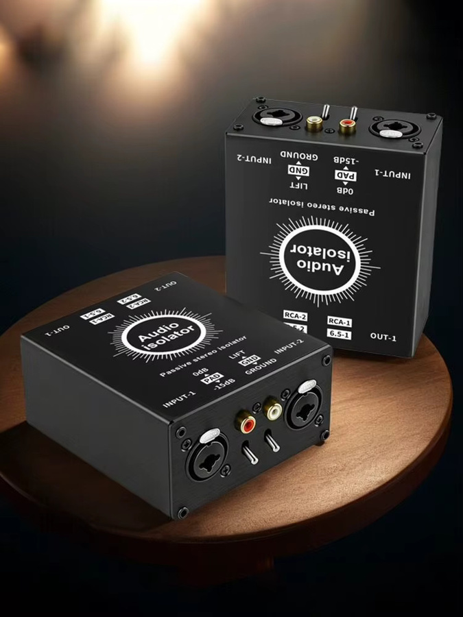 TITAK Audio-Isolator Schwarz mit 6,5 mm Klinke und XLR RCA als Strom-Akustikfilter für Mixer und Live-Übertragungen - Bild 7