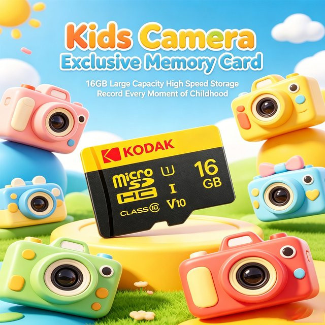 Kodak Micro SD Karte Klasse 10 U1 V10 mit 32 GB für Kinderkameras, Dashcams und Überwachungskameras - Bild 1