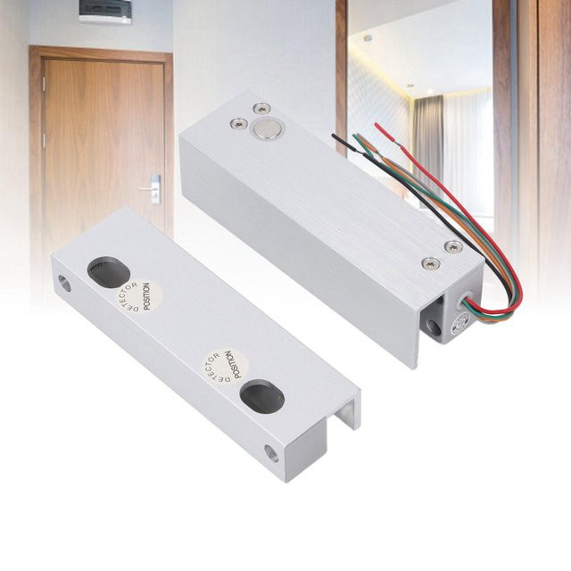 Elektrischer Bolzenverschluss mfySpace für rahmenlose Glastüren mit Rückmeldesignal DC 12V Fail-Safe in Weiß - Bild 1