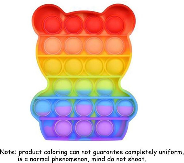 Kidsly Push-Pop-Bubble-Fidget-Sensory-Toy, Regenbogen, Stressabbau-Spielzeug - Bild 1