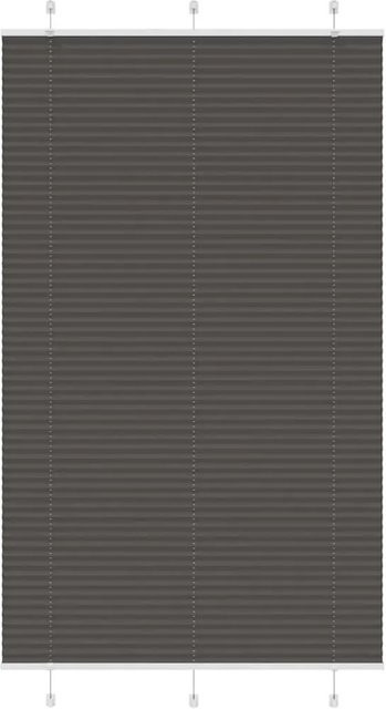 vidaXL Plissee Schwarz aus Polyester, semi-transparent, B/H: 120 x 200 cm - Bild 1