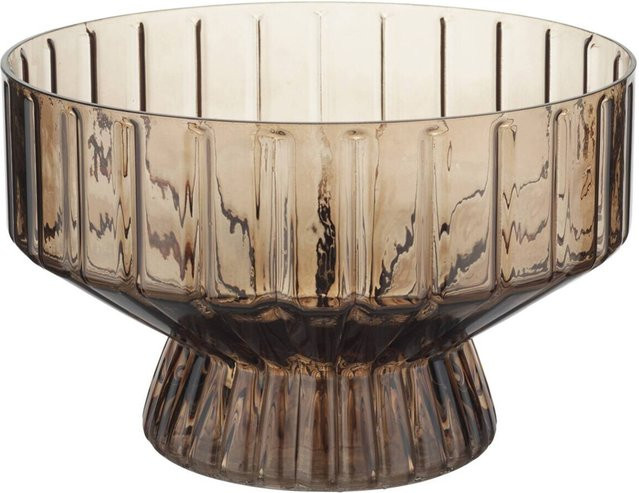Pocoline Glasschale braun modern Höhe: 15 cm, Durchmesser: 24 cm - Bild 1