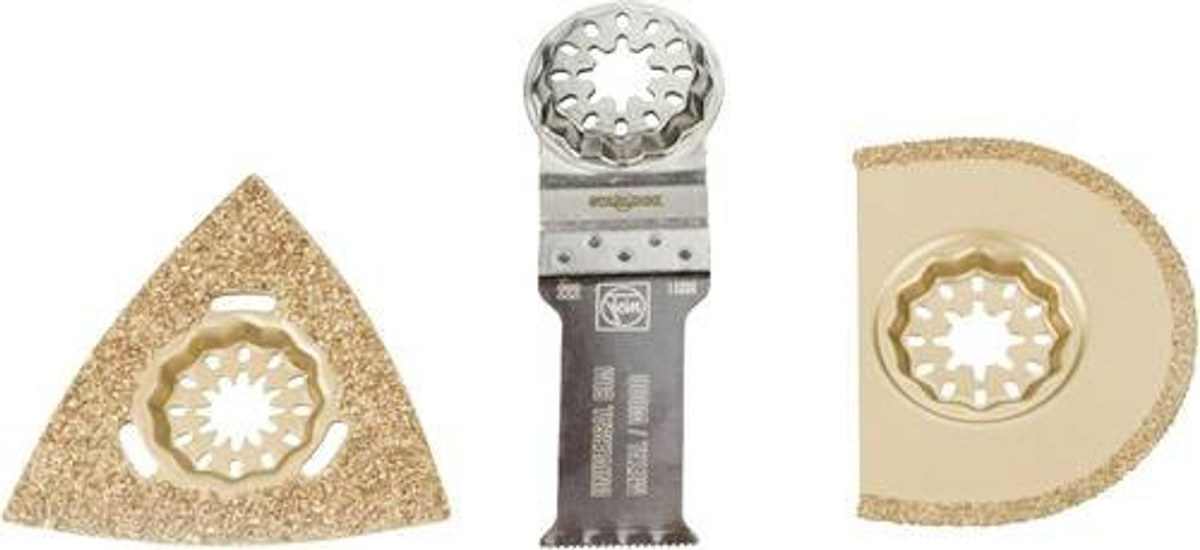 Fein Combo Starlock Tileworking Multifunktionswerkzeug-Zubehör-Set, 3-teilig, Gold - Bild 2