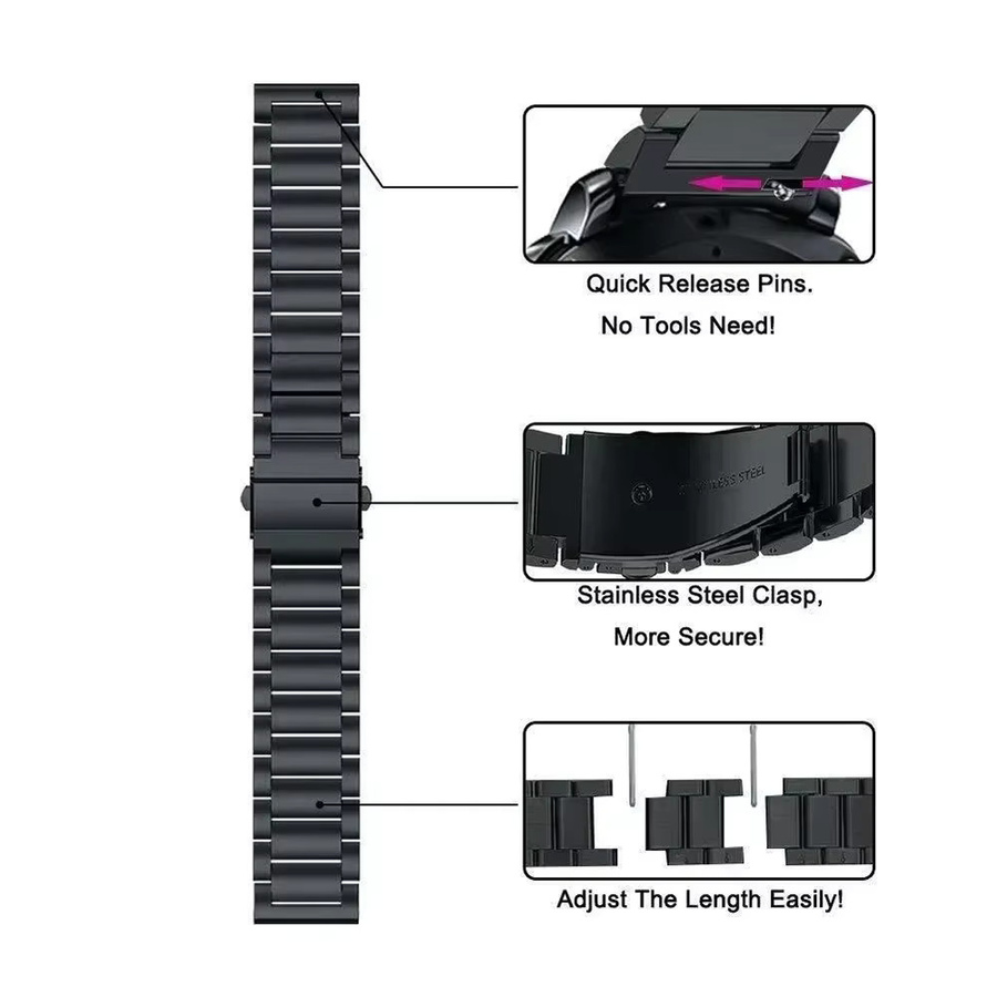 Uhrenarmband Edelstahl, Milanaise, 22 mm, Unisex - Bild 2