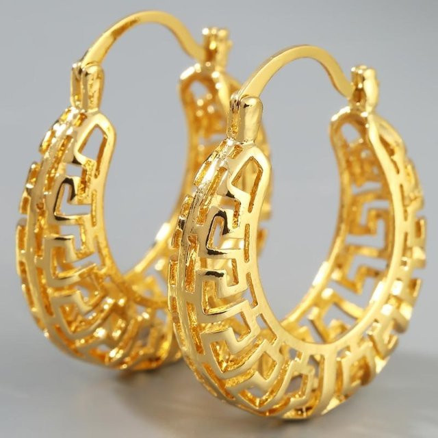 Creolen Kupfer, Gold, Damen - Bild 1