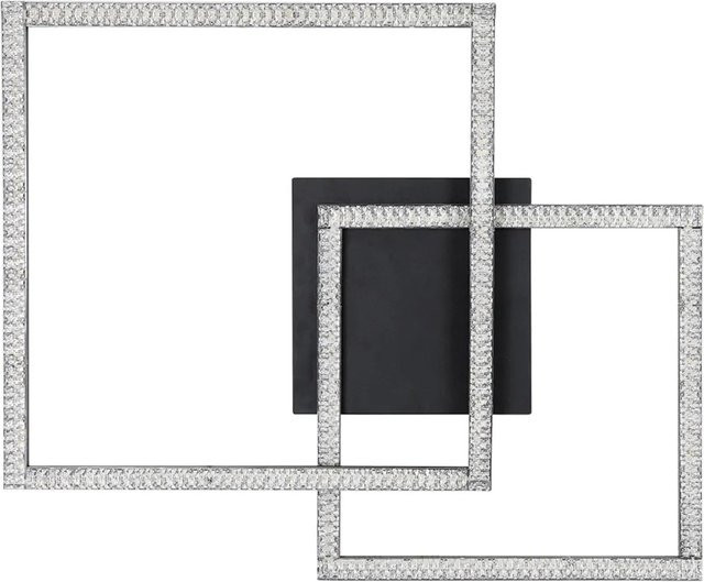 NETTLIFE LED Deckenleuchte aus Metall in Schwarz, dimmbar mit Fernbedienung, Durchmesser: 57 cm - Bild 1