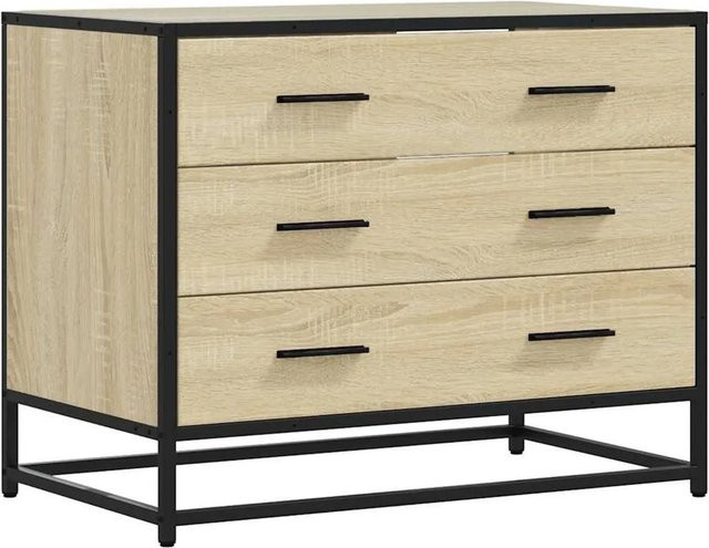 vidaXL Schubladenschrank Sonoma-Eiche mit Metallakzenten, B/T/H: 70 x 41 x 56 cm - Bild 1