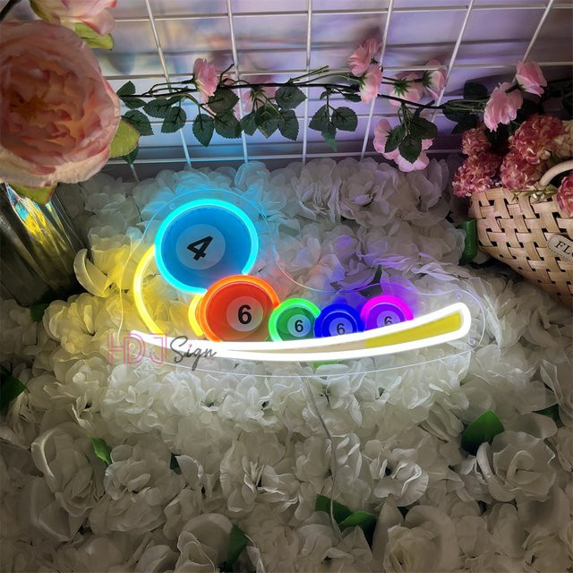 HDJSIGN LED-Neonschild Tischtennis Wanddekoration in Multicolour RGB - Bild 1