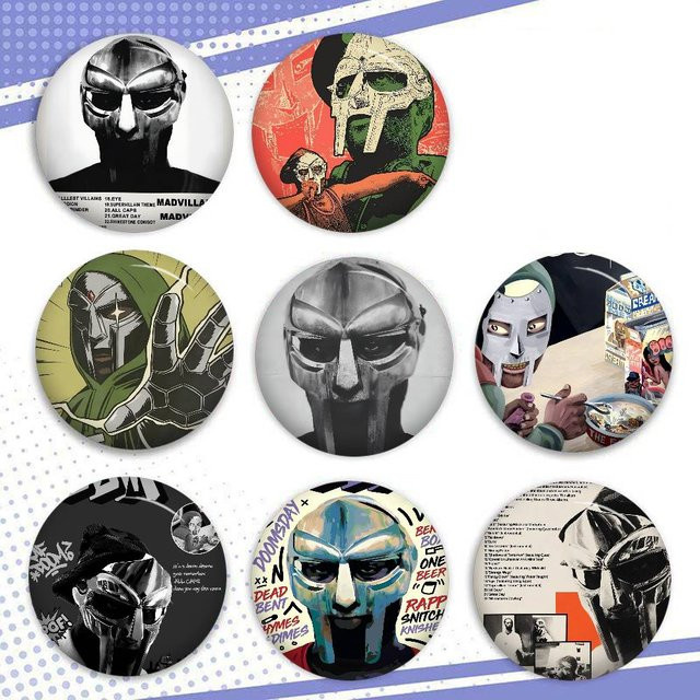 Kayou MF D-DOOM Musik-Pop-Album Button-Pins in Multicolor, runde Abzeichen mit den Größen Durchmesser: 32 mm, 44 mm und 58 mm - Bild 1