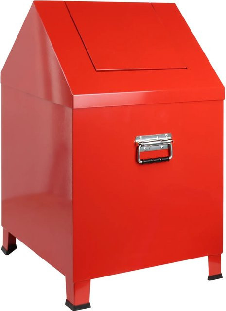 PROREGAL Sicherheits Putzwollkasten mit selbstschließendem Schwingdeckel, Farbe: Rot, H x B x T: 68 x 40 x 40 cm - Bild 1